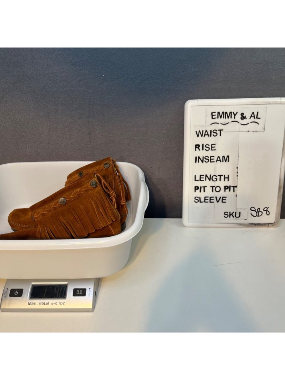 Minnetonka Womens Hi Top Back Zip Western Bootie Shoes Size 6 Brown Suede Fringe - Picture 11 of 11
